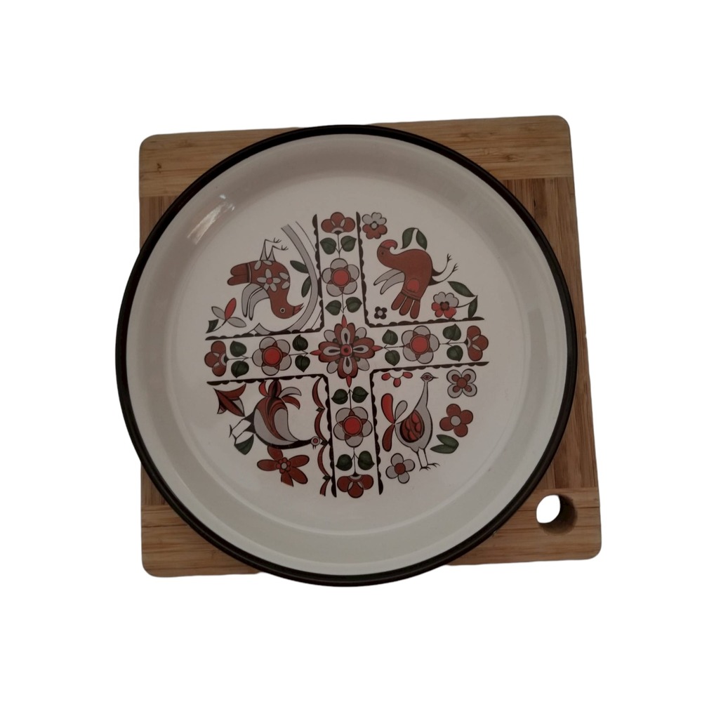 Vintage Royal Prestige Mic Mac Genuine Stone Ware Plate Japan 9702 diameter 11''